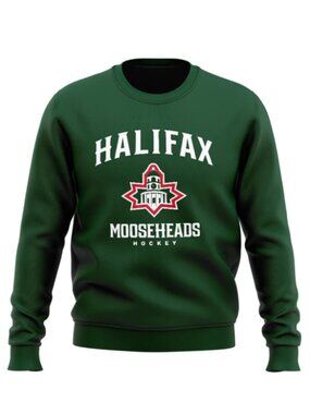 Stanfield's Halifax Mooseheads Citadel Unisex Green Crew Neck Sweater Size XL
